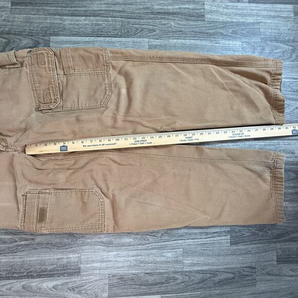 Duluth Trading Co Cargo Work Pants Brown 33x34 100% Cotton Utility Carpenter - Picture 6 of 6
